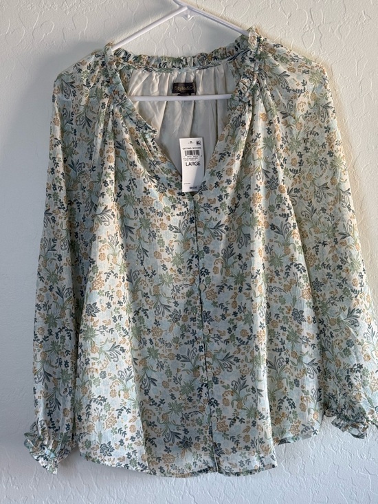 styleco Tops - Style & Co. Floral Blouse Large NWT
